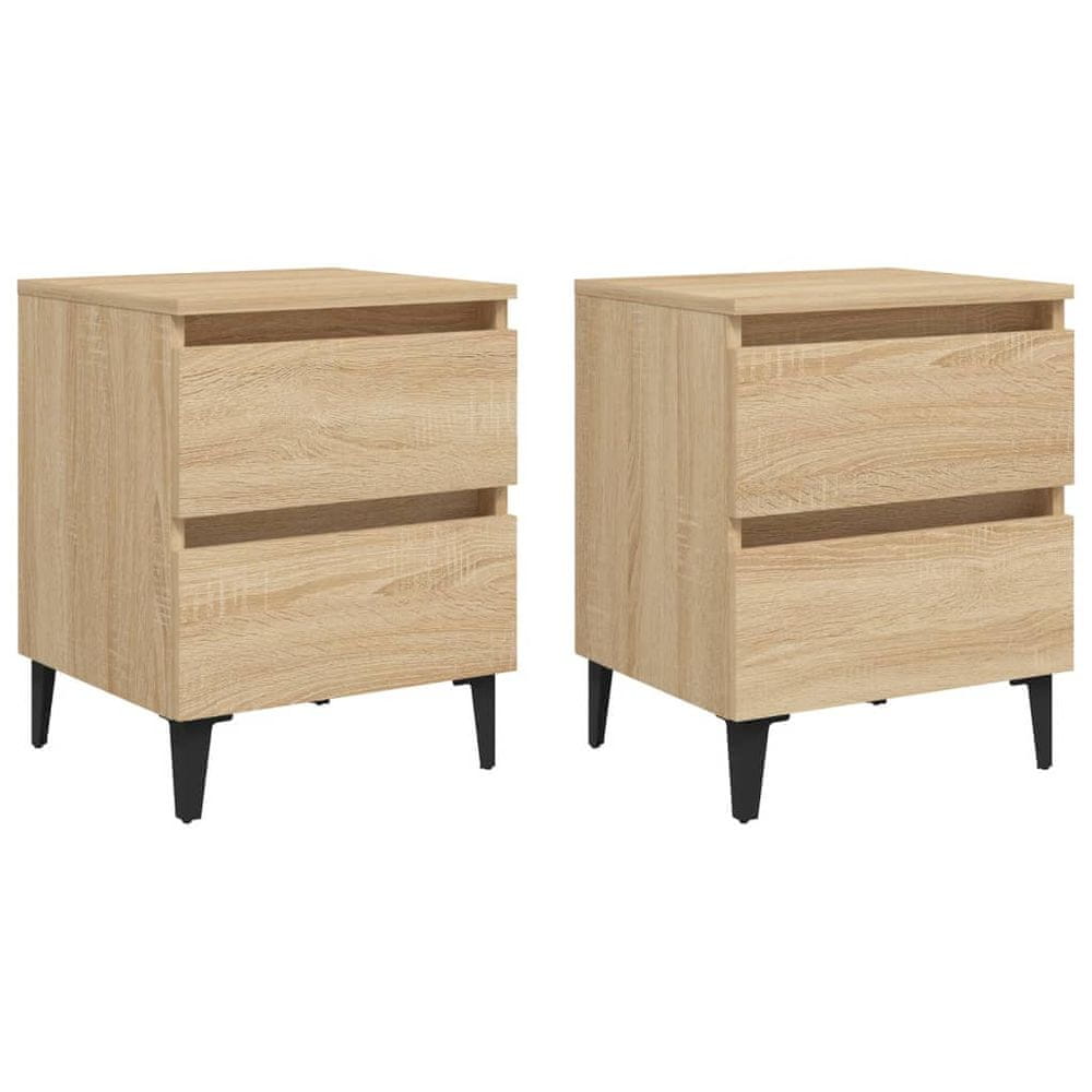 Vidaxl Nočné stolíky 2 ks, dub sonoma 40x35x50 cm, kompozitné drevo